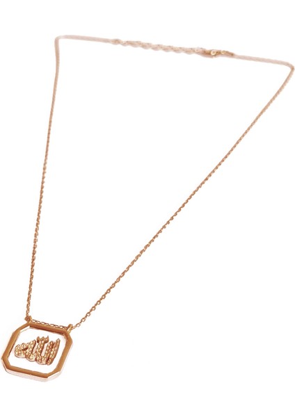 Arapça Cam Üzerine Allah Yazılı Gümüş Kolye fırsatları