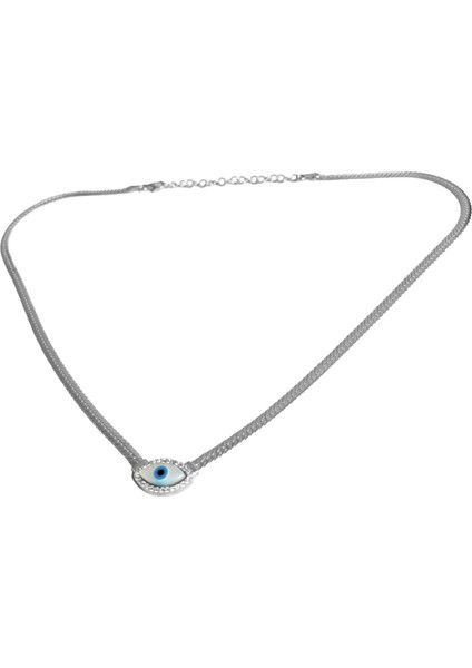 Italyan Balıksırtı Zincirli Opal Göz Gümüş Kolye fırsatları
