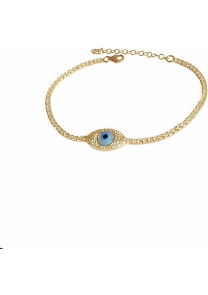 2 mm Suyolu Zincirli Opal Göz Gümüş Bileklik