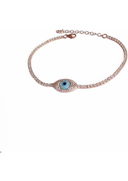 2 mm Suyolu Zincirli Opal Göz Gümüş Bileklik