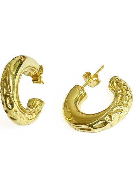 Desenli Taşsız Gümüş Halka Küpe fiyatları