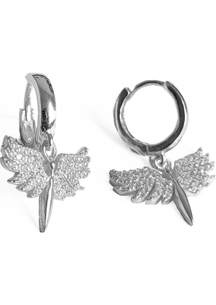 Sallantılı Melek Gümüş Küpe