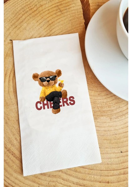 Cheers Teddy Bear Ayıcık Sunum Peçetesi 50 Adet