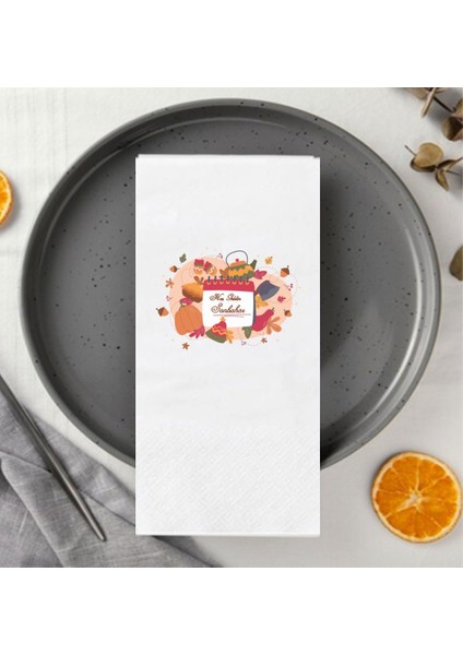 Hoş Geldin Sonbahar Hello Autumn Fall Sunum PEÇETESI005 50 Adet