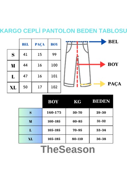 TheSeason Erkek Lacivert Gabardin Slim Fit Paçası Lastikli Kargo Cepli Pamuklu Esnek Pantolon