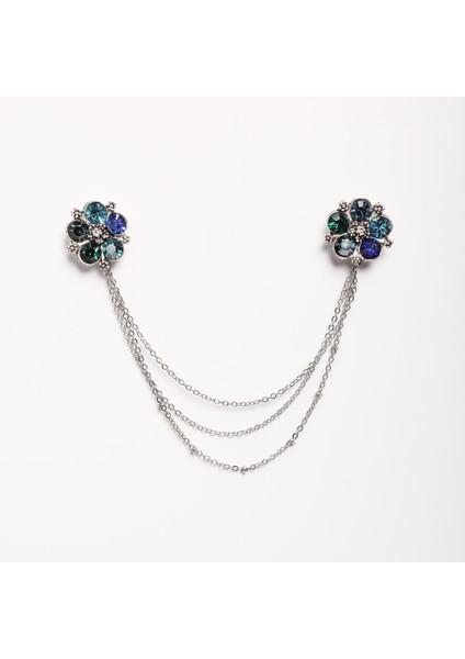 Çiçek Figürlü Gömlek Yaka Iğnesi