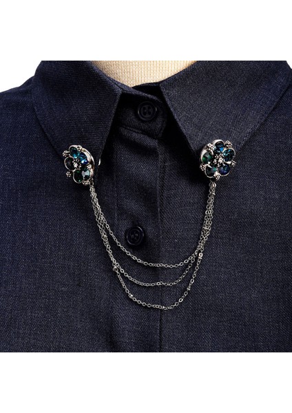 Çiçek Figürlü Gömlek Yaka Iğnesi modelleri
