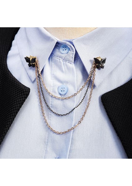 Kelebek Figürlü Gömlek Yaka Iğnesi modelleri