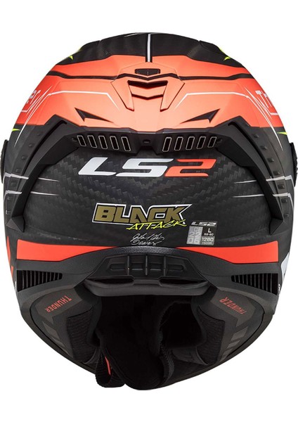 Thunder Karbon Attack Mat Kırmızı-Neon Sarı Kask