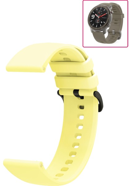 Amazfit Gtr 47MM Uyumlu Kordon Yumuşak Dokulu Soft Renk Tokalı Silikon Kayış fiyatları