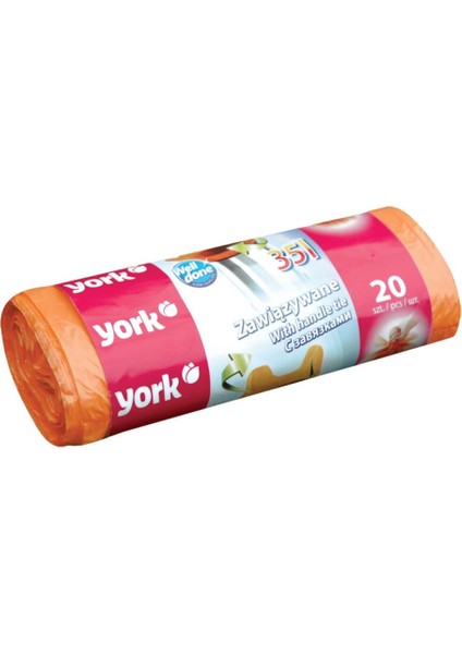 York Saplı 35L Çöp Torbası 20 Adet 090660