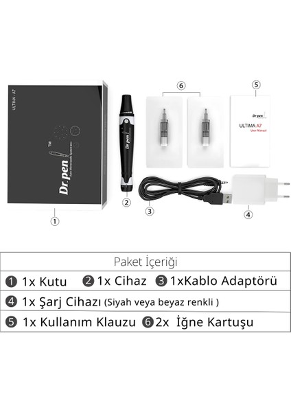 Dr.pen Auto Microneedle System A7-C Dermapen Şarjlı Bataryalı Orijinal Dermaroller - Dermapen Cihazı