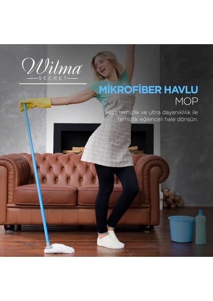 Ultra Lüks Mikrofiber Mop Ucu - Vileda Mop Ucu 2 Adet Mavi