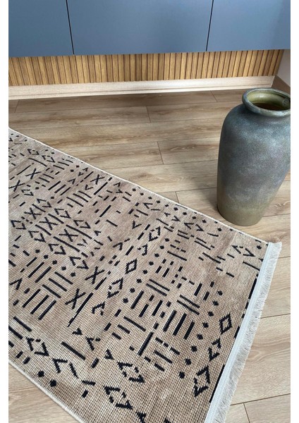 Modern Makine Halısı Vizon Kahve Şönil Halı Sry-09