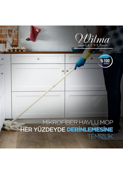 Wilma Secret Ultra Lüks Mikrofiber Mop Ucu - Vileda Mop Ucu 2 Adet Pembe