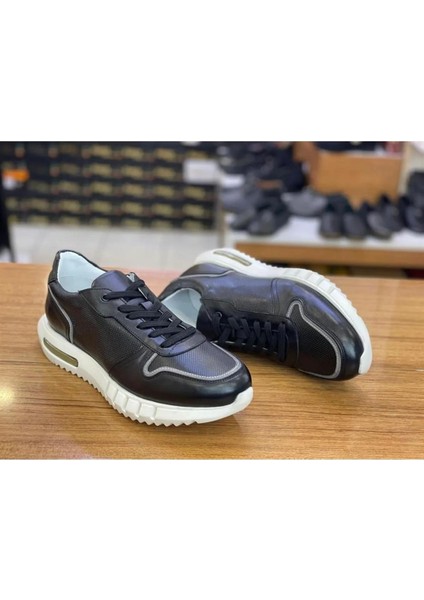 Alberto Rossi H&Ş-3246 Erkek Günlük Deri Sneaker Ayakkabı Siyah