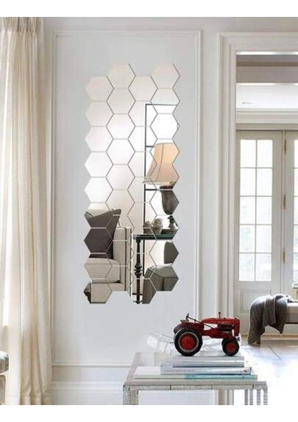 Dekoratif Pleksi Ayna Bal Peteği 17 x16 10 Adet