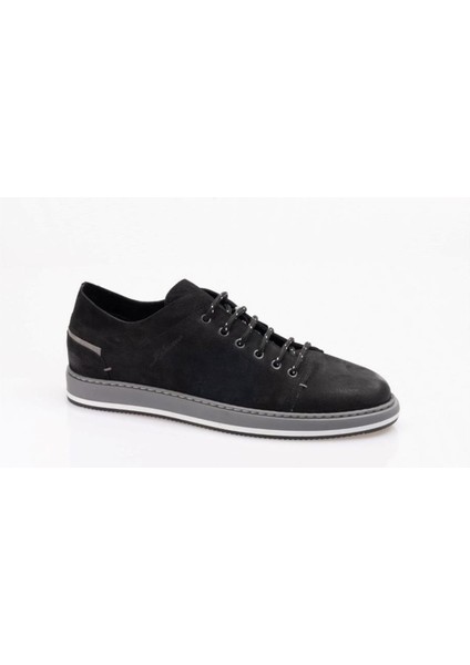 6591 Erkek Trend Günlük Deri Sneaker Ayakkabı Siyah