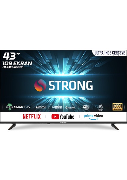 ML43ES4000F 43" 109 Ekran Dahili Uydu Alıcılı Full HD Smart LED TV