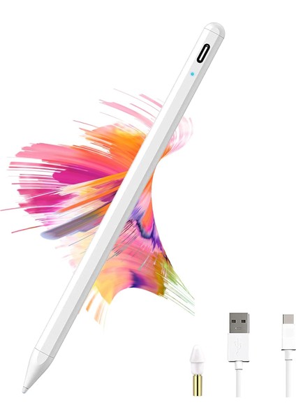 M.tk moveteck Ipad Air 4 Air 5 Nesil Uyumlu Pencil Stylus Palm Rejection Eğim Özellikli Çizim Kalemi Yazı Not Avuç Red