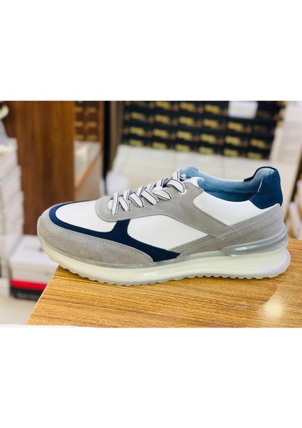 H&Ş-3212 Erkek Günlük Deri Sneaker Ayakkabı Siyah Sarı