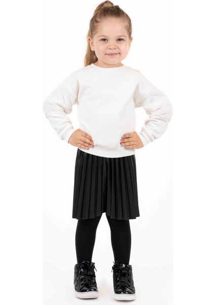 Kız Çocuk Bel Kısmı Lastikli Piliseli