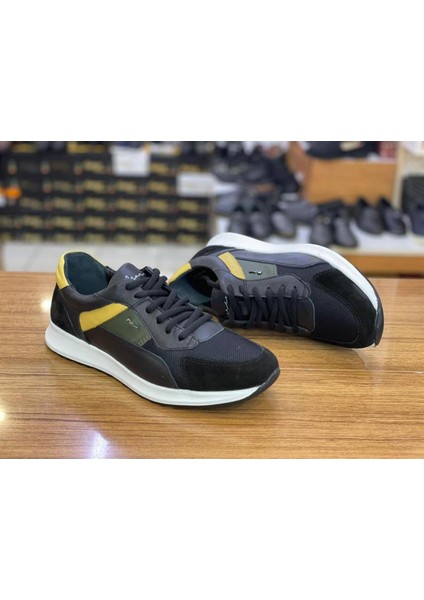 15081 Erkek Günlük Deri Sneakers Ayakkabı Siyah