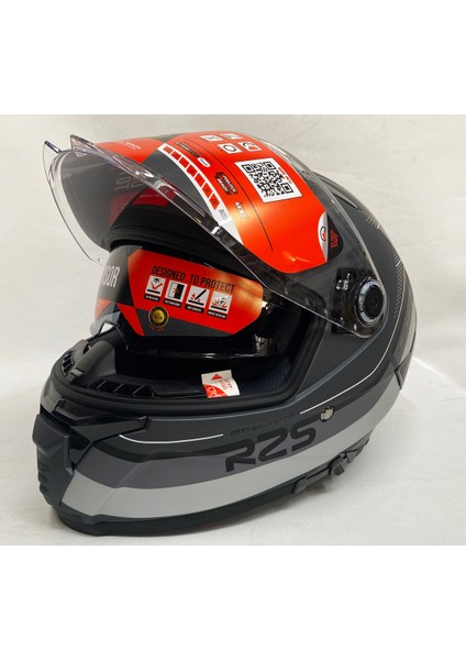 Thunder 4sv R25 C2 Mat Greey Şefaf Vizörlü Kapalı Kask