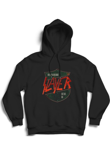 Slayer, Reign In Blood, Rock Metal Müzik Grubu Kapüşonlu Sweatshirt Hoodie