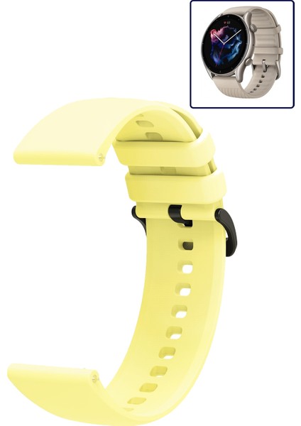 Amazfit Gtr3 ve Gtr3 Pro Uyumlu Kordon Yumuşak Dokulu Soft Renk Tokalı Silikon Kayış fiyatları