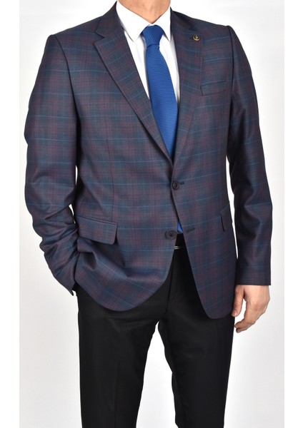 RGS-66422066 Altınyıldız Ekose Ceket/lacivert-Bordo/52 Beden - 6 Drop fiyatları