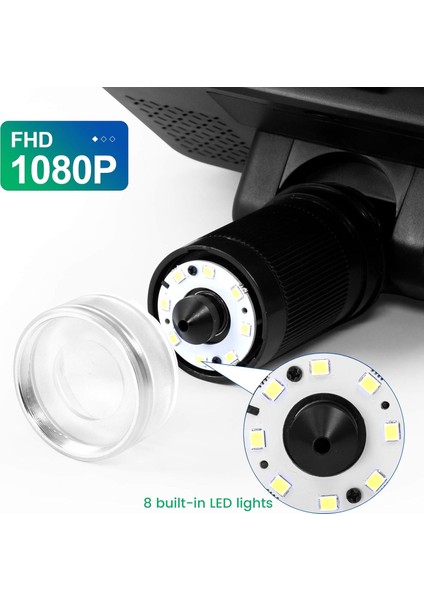 Lınkmıcro LM208 8.5 Inc LCD Dijital Lehi ml eme Mikroskobu Metal Standlı