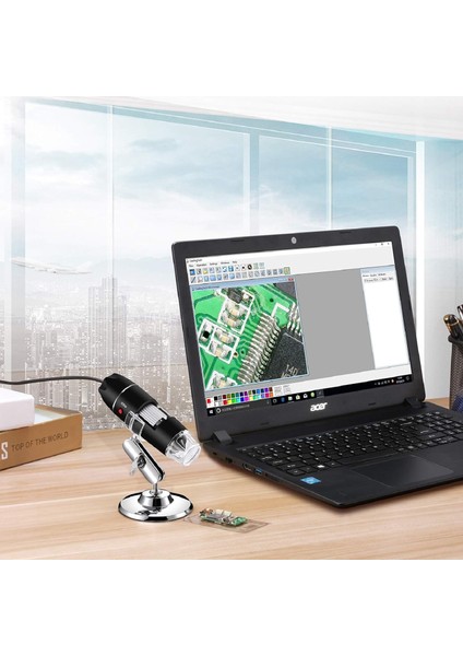 Bysameyee USB Mikroskop, Kaldırılabilir Yükseltilmiş Metal Stand