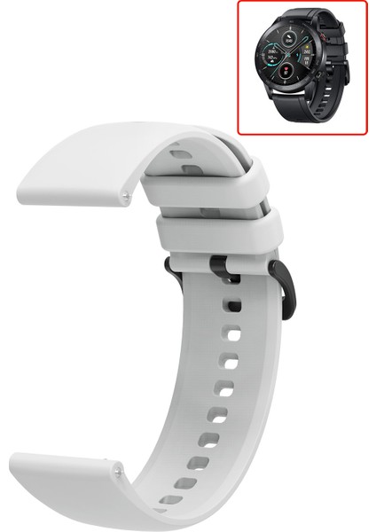 Honor Magic Watch 2 46MM Uyumlu Kordon Yumuşak Dokulu Soft Renk Tokalı Silikon Kayış