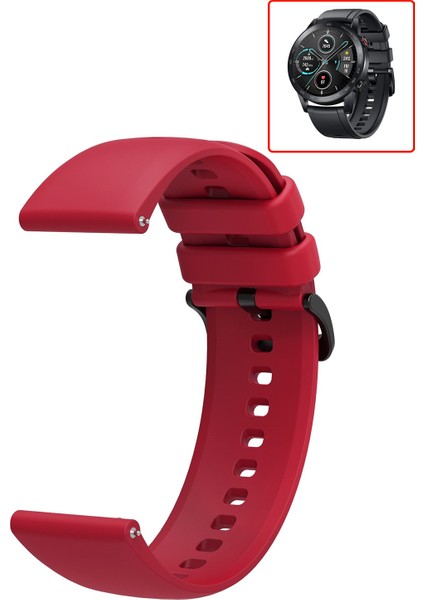 Honor Magic Watch 2 46MM Uyumlu Kordon Yumuşak Dokulu Soft Renk Tokalı Silikon Kayış