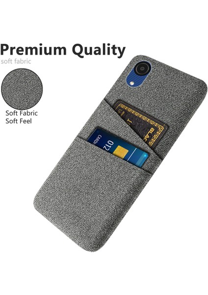 Samsung Galaxy A23E Çizgiye Dönüş Bezi Doku Telefon Kılıfı Çift Kart Yuvaları Pc Koruyucu Arka Kapak Grey (Yurt Dışından) fiyatları