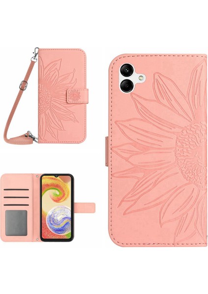 Samsung Galaxy A04 4g (164.4 x 76.3 x 9.1 Mm) Için Pu Deri Stand Telefon Kılıf (Yurt Dışından)