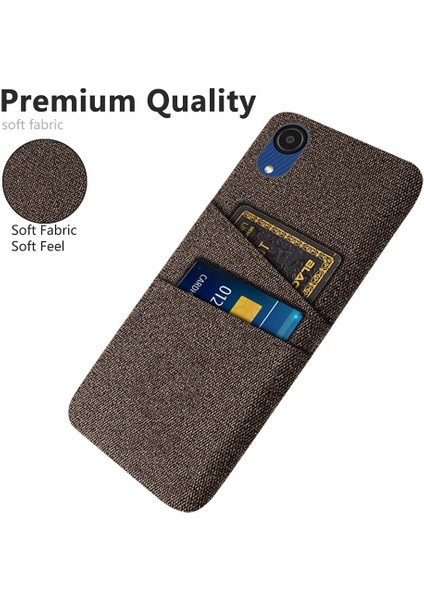 Samsung Galaxy A23E Çizgiye Dönüş Bezi Doku Telefon Kılıfı Çift Kart Yuvaları Pc Koruyucu Arka Kapak Kahverengi (Yurt Dışından) fiyatları