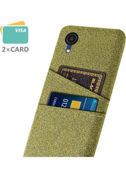 Samsung Galaxy A23E Kumaş Doku Çift Kart Yuvaları Telefon Geri Kılıf Sabit Pc Bırak-Kötü Kaplama Sarı (Yurt Dışından) fiyatları