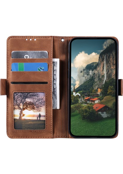 Samsung Galaxy S23 Için+ Retro Birleştirme Tarzı Telefon Kasası Pu Deri Cüzdan Standı Kayış Yeşili ile Damla Geçirmez Kapak (Yurt Dışından)