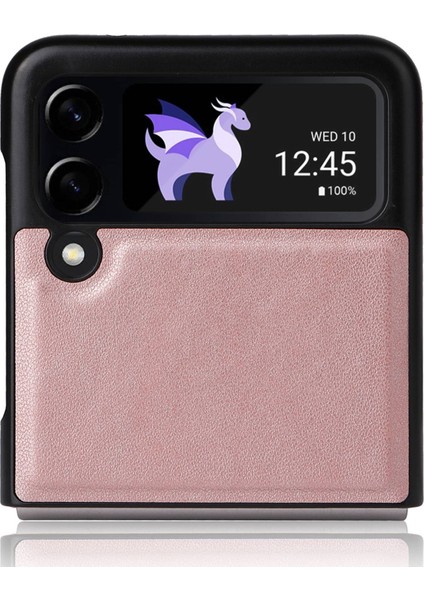 Samsung Galaxy Z Flip3 Için Ykatu 5g Telefon Kılıfı Damdan Önleme Anti Şok Geçirmez Kılıf Pu Deri+Tpu Telefon Kapak Golü Altın (Yurt Dışından)