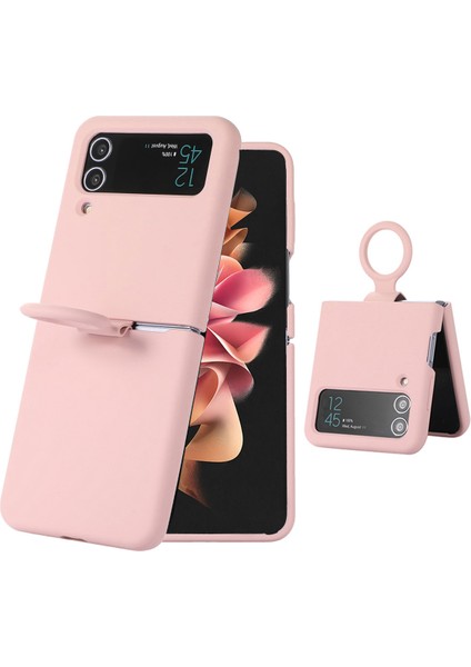 Samsung Galaxy Z Flip3 Için 5g Sıvı Silikon Telefon Kılıfı Bırak-Kötü Katlama Koruyucu Kapak Parmak Yüzük Tutucu-Pembe (Yurt Dışından) fiyatları