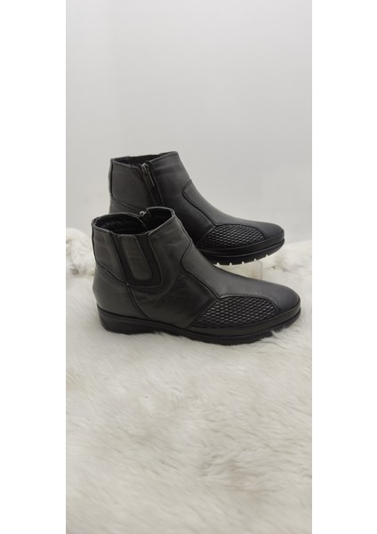 Siyah Gerçek Deri Kemik Çıkıntısına Özel Anne Botu - Siyah - 38 - ST01000-SİYAH-38