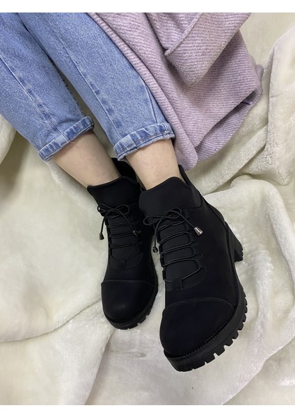 Çiğdem Lastik Bağlı Kadın Bot - Siyah - 38 - ST01183-SİYAH-38 fiyatları