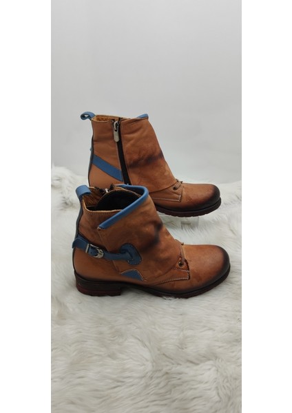 Çiğdem Gerçek Deri Taba Kadın Bot (B2A) - Taba - 36 - ST01187-TABA-36