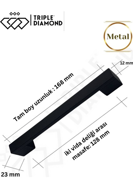 128 mm Metal Siyah Çekmece Kulpları Dolap Mutfak Mobilya Kulpu 1 Adet ( 12.8 cm ) fiyatları