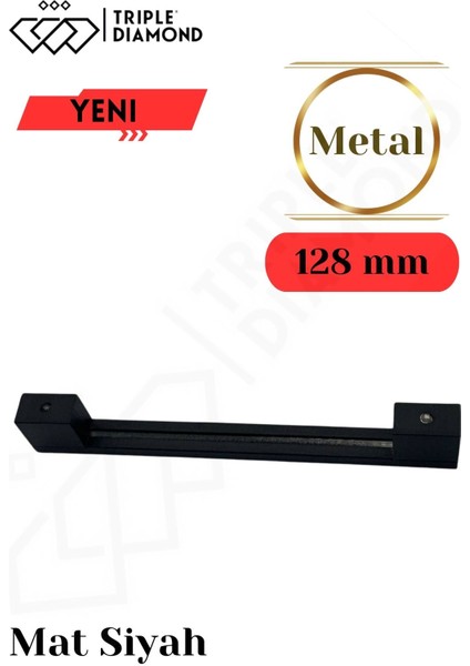 128 mm Metal Siyah Çekmece Kulpları Dolap Mutfak Mobilya Kulpu 1 Adet ( 12.8 cm ) modelleri