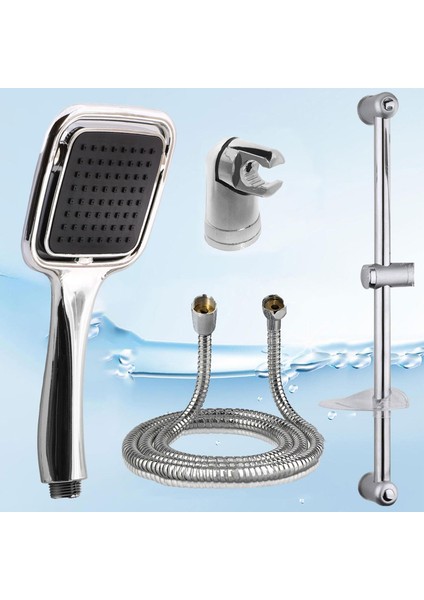 Duş Seti Sürgülü Banyo Duş Başlığı Seti Fiskiyesi Telefonu Kare Başlık Metal Hortum fiyatları