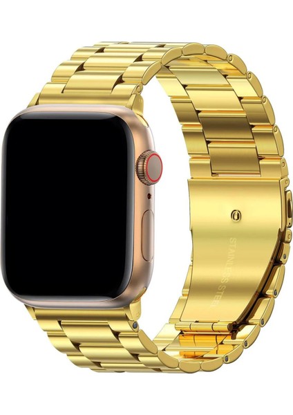 Apple Watch Series 1/2/3/4/5/6/7/8/se 42/44/45/49 mm Kordon Paslanmaz Çelik Baklalı Ayarlanabilir Akıllı Saat Kordonu