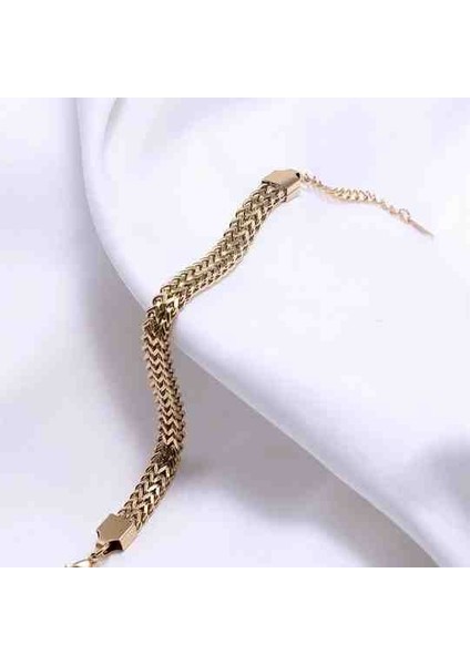 18-23 cm Ayarlanabilen Unisex Çelik Bileklik. Genişlik 6 mm.